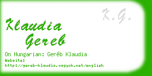 klaudia gereb business card